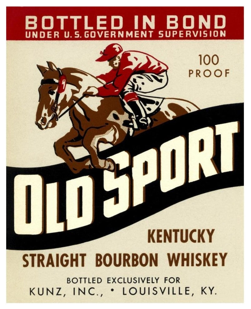 "Old Sport Kentucky Straight Bourbon Whiskey" Paper Art, 34"x42"