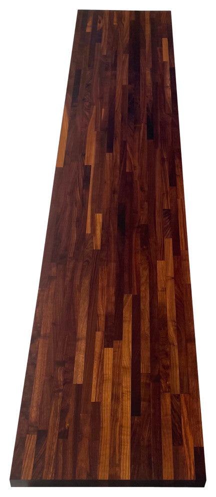 Sturdy 18" Deep Butcher Block Countertop, Walnut, 18" X 96"