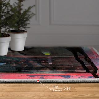 Switching Directions Abstract Art Area Rug, 7.5'x10.3'