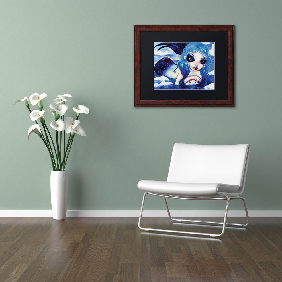 Natasha Wescoat 'Ice Mermaid' Art, Wood Frame, Black Mat, 20x16