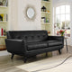 Modern Contemporary Living Room Loveseat Black