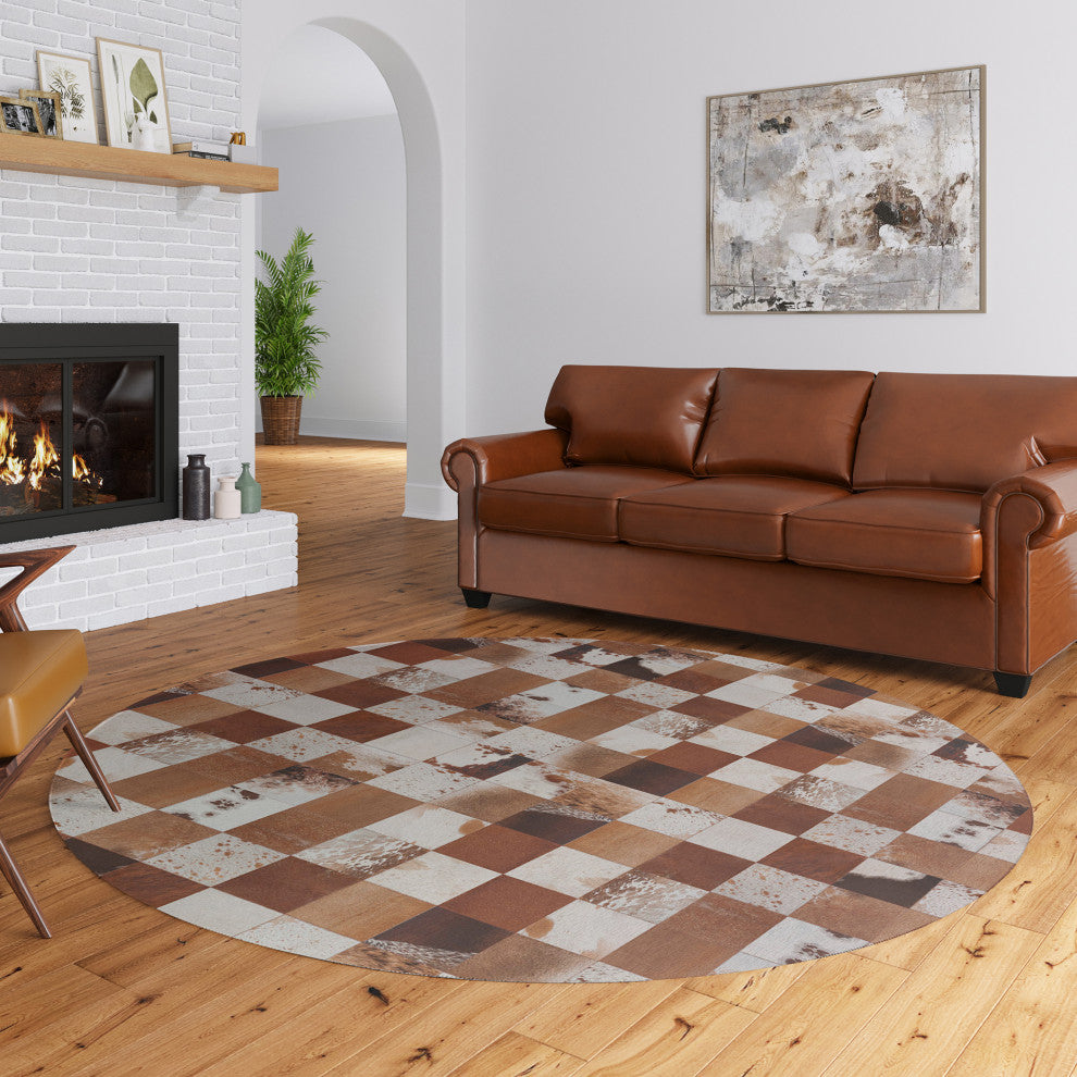Indoor/Outdoor Stetson SS10 Driftwood Machine Washable 8' x 8' Round Rug