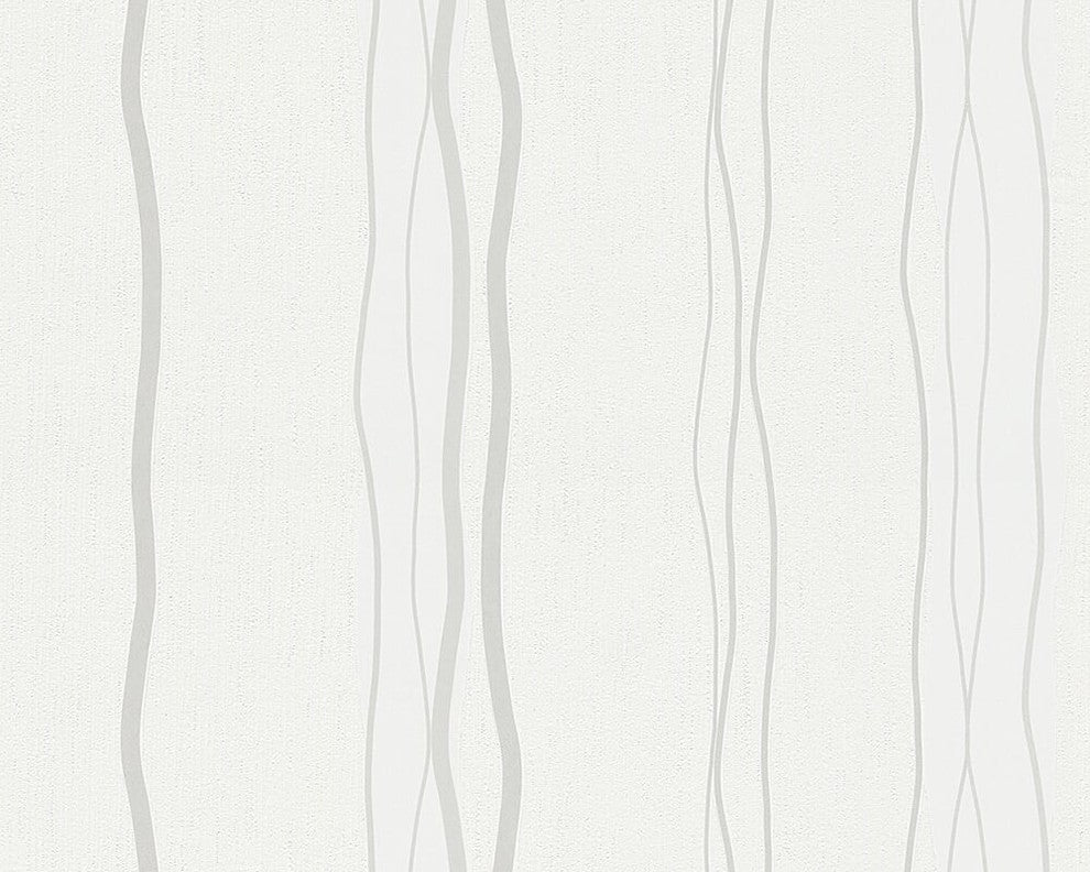 Ok6, Textile Natural Fresh Garden White Wallpaper Roll