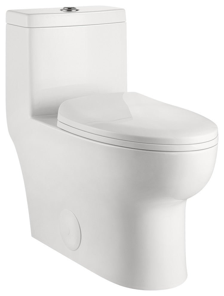 Standard ADA Height One-Piece Elongated Toilet, Dual Flush, 0.8/1.28 GPF