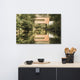 The Reflection of Wooddale Covered Bridge Aged Canvas Wall Art Print, 24" X 36"