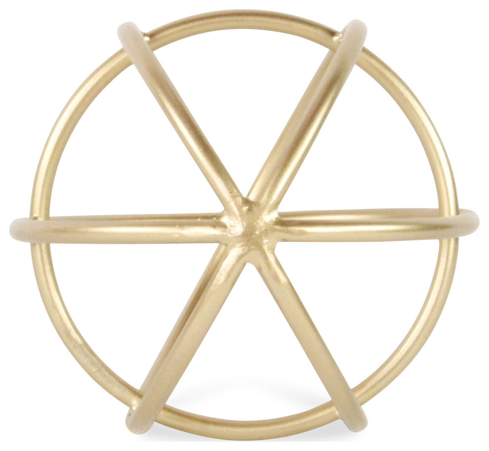 Petite Circular Orb Decor, Gold