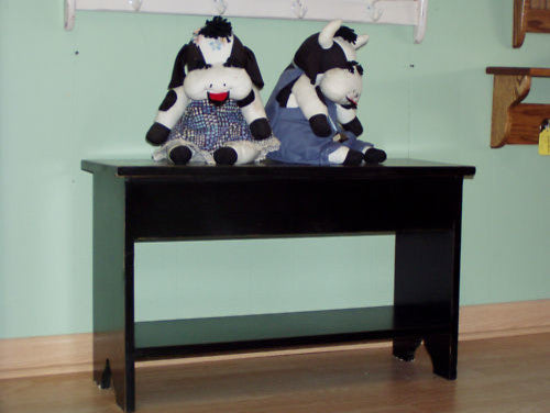Hallway Boot Bench Black 30" Country Primitive