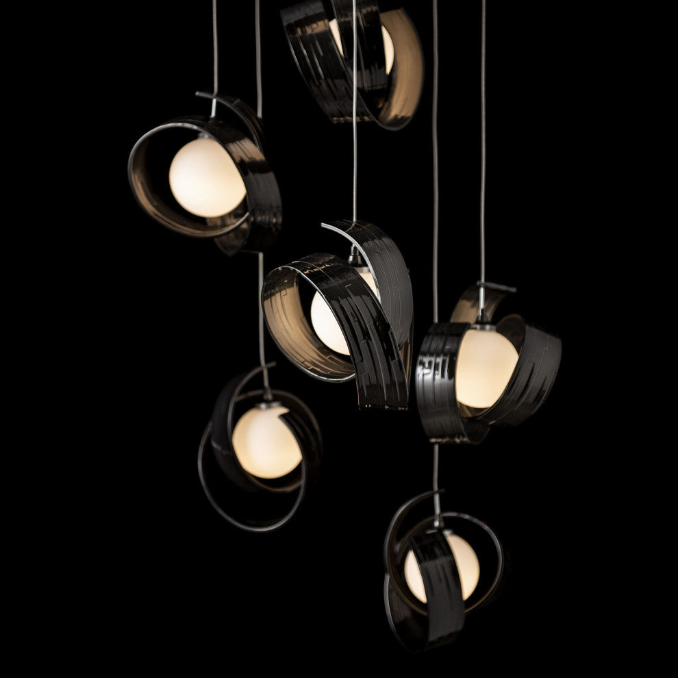 Riza 9-Light Pendant Ink Opal Glass Standard
