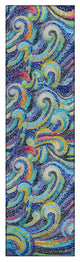 Indoor/Outdoor Seabreeze SZ14 Indigo Machine Washable 2'3" x 7'6" Runner Rug