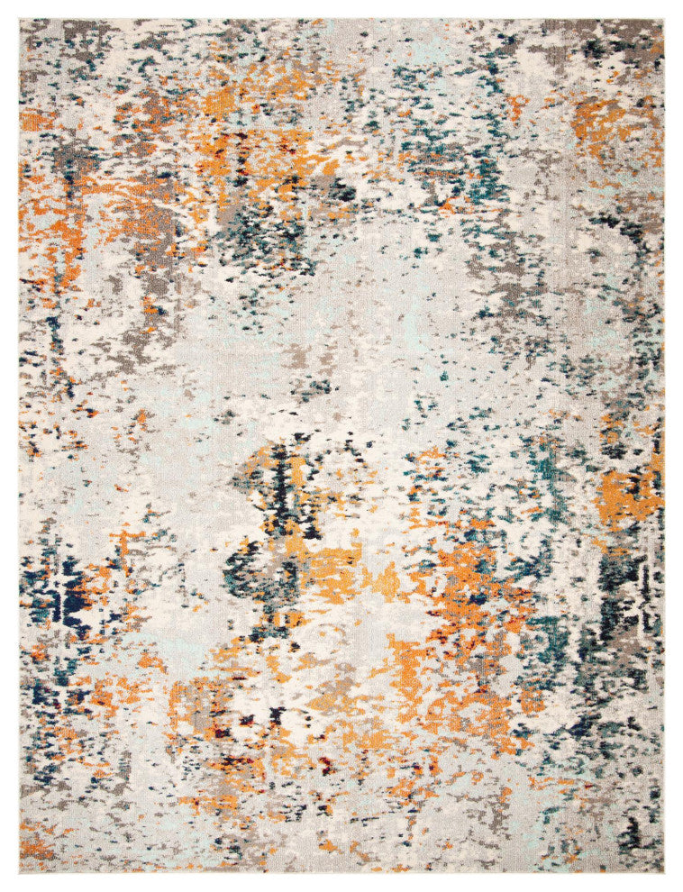 Safavieh Madison Mad453A Organic and Abstract Rug, Gray and Beige, 8'0"x8'0" Square