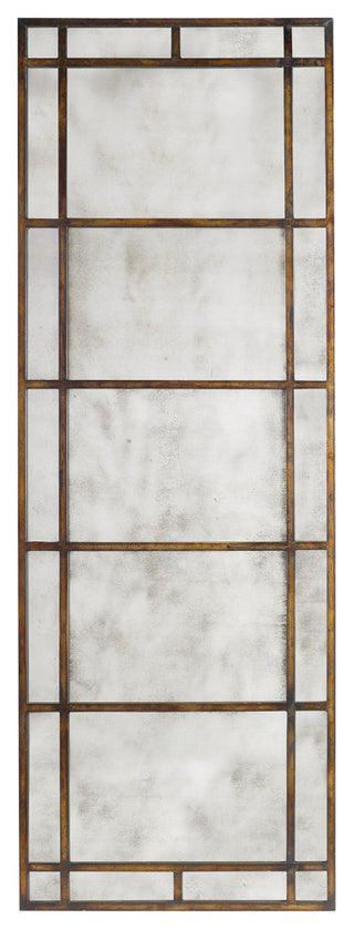 Uttermost Avidan Contemporary Style Metal Mirror in Antique Gold