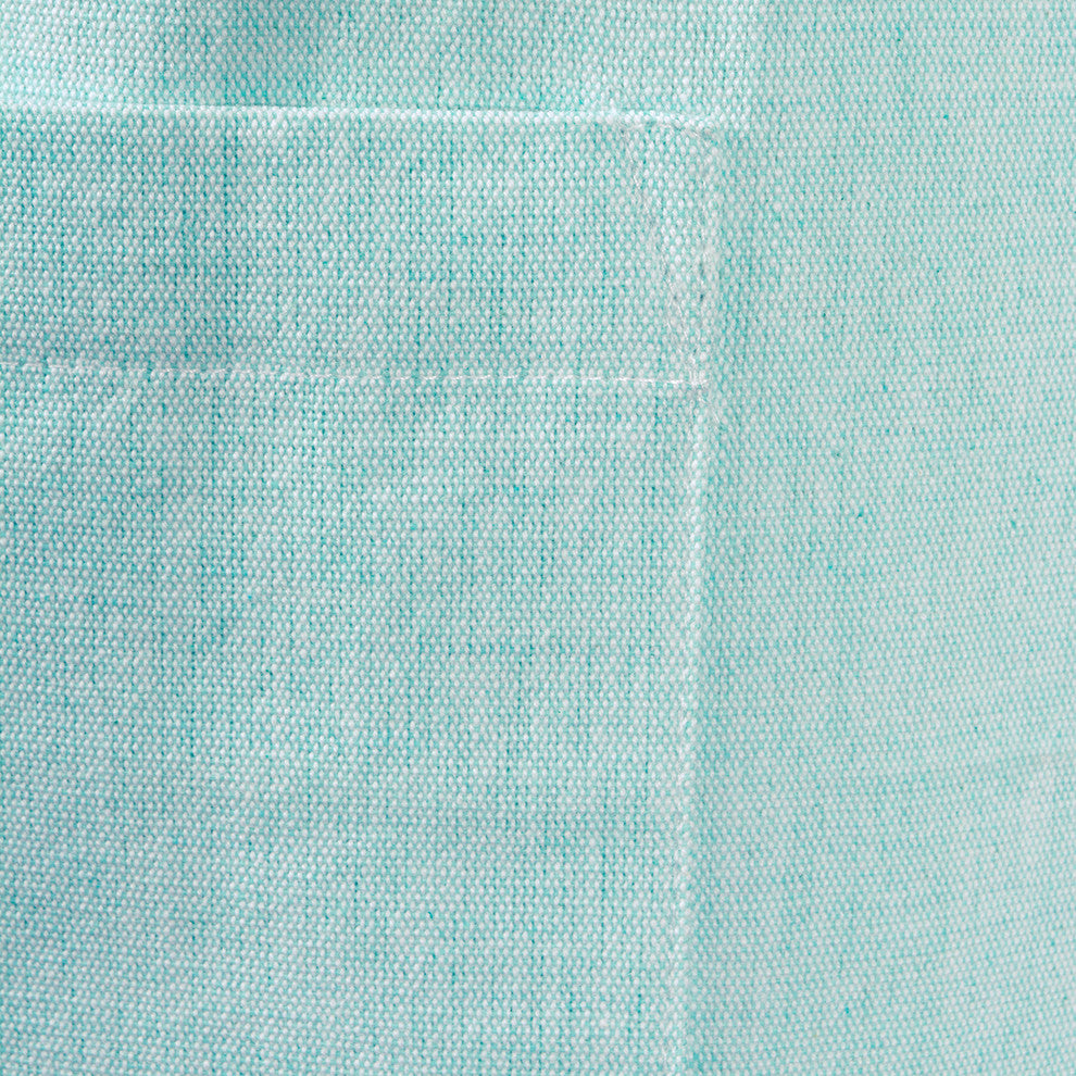 DII Aqua Solid Chambray Chef Apron