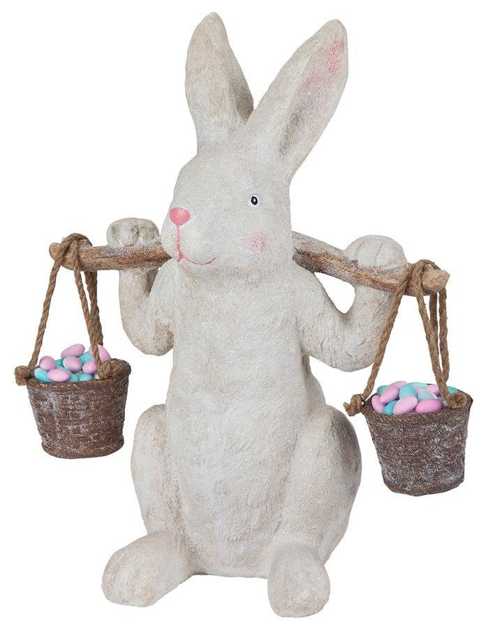 Ezekiel Rabbit Easter Bunny Statue, Novelty Indoor Statue