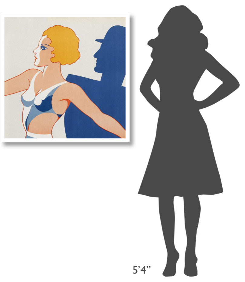 "Vintage Film Posters: Tango Movies "Tangoflickan" - Detail" Print, 32"x32"