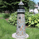 Sunnydaze Outdoor Garden Solar LED Cobblestone Lighthouse Statue Decor, 35"