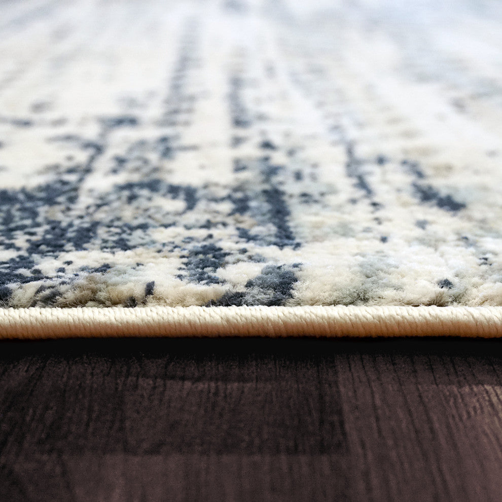 Dynamic Rugs Oxford Area Rug, Cream/Blue/Gray, 3.11x5.7