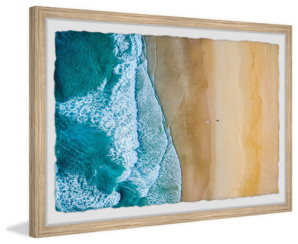 "Solo Surfing" Framed Painting Print, 36x24