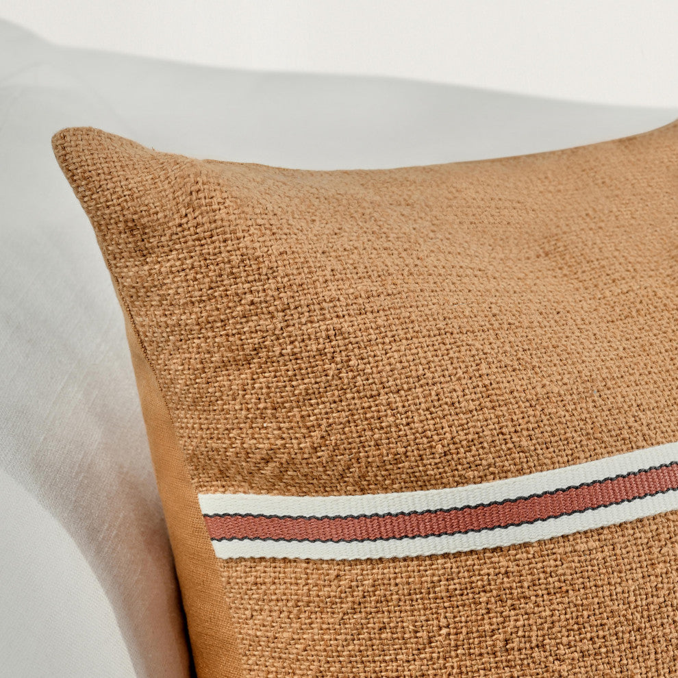 Pryce 22" Cotton Linen Blend Throw Pillow by Kosas Home
