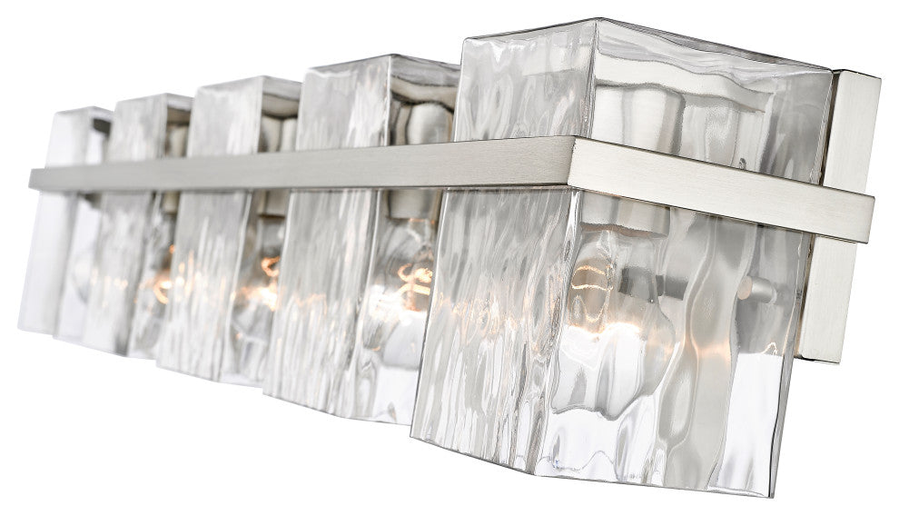 Zlite 1938-5V-BN 5-Light Vanity, Clear
