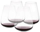 Black Swan Crystal Stemless White Wine Glasses 23.1 oz, Set of 4