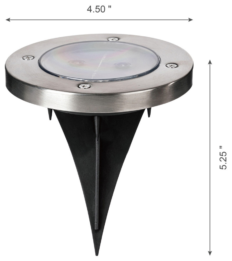 5.25"H Set of 6 Solar Ground Light