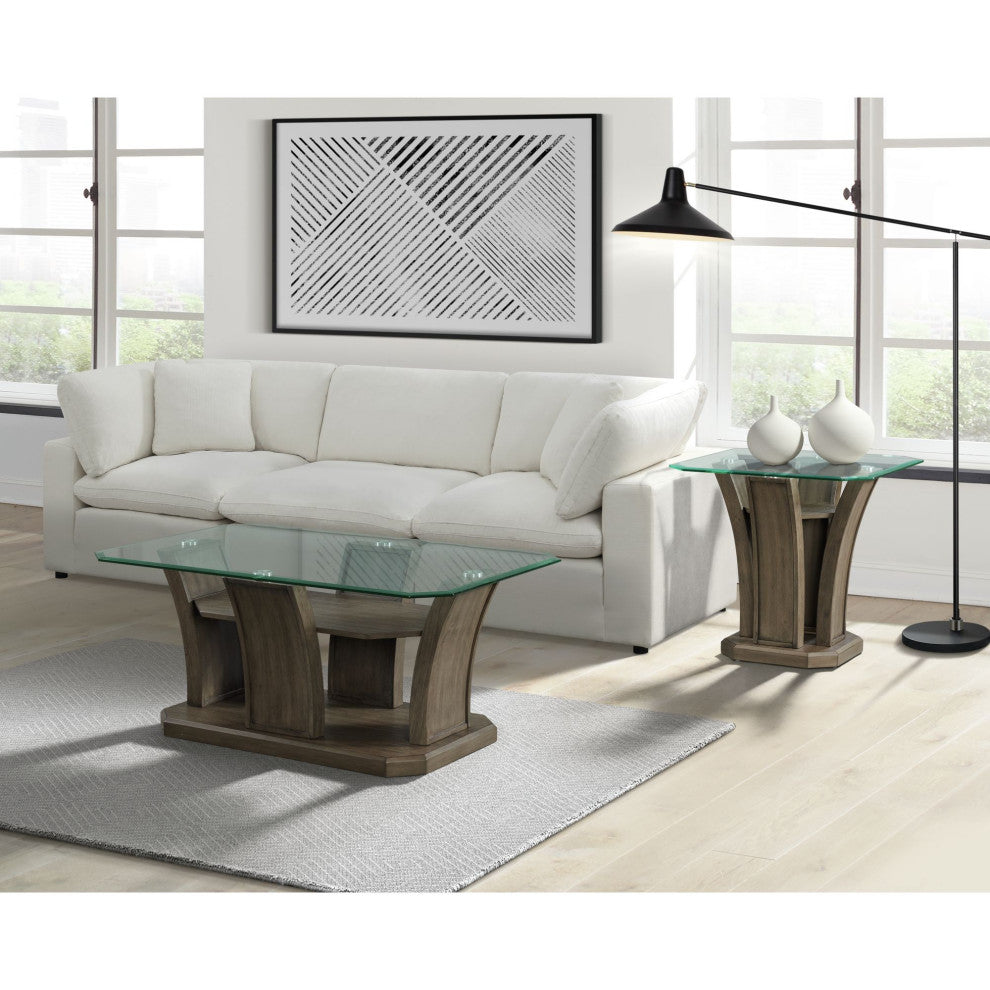 Dapper Rectangular Coffee Table Gray