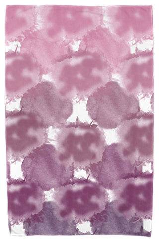 Beach Clouds, Geometric Print Beach Towel, Purple
