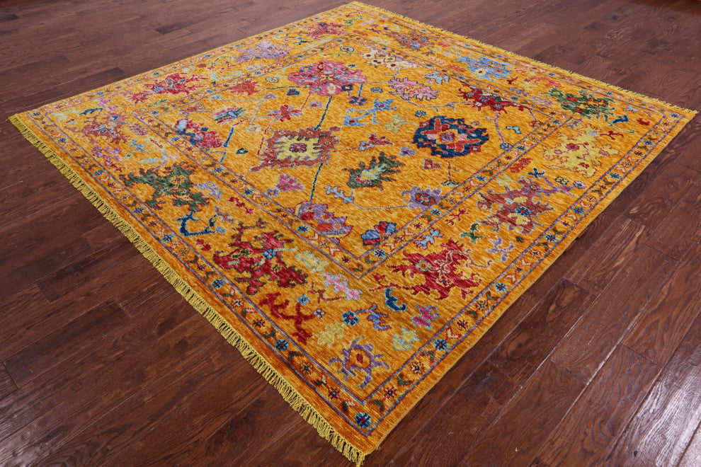 8' Square Turkish Oushak Hand Knotted Rug - Q16059