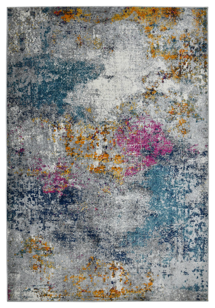 Montana Lizette Area Rug, Blue, 3'3" x 5', Abstract