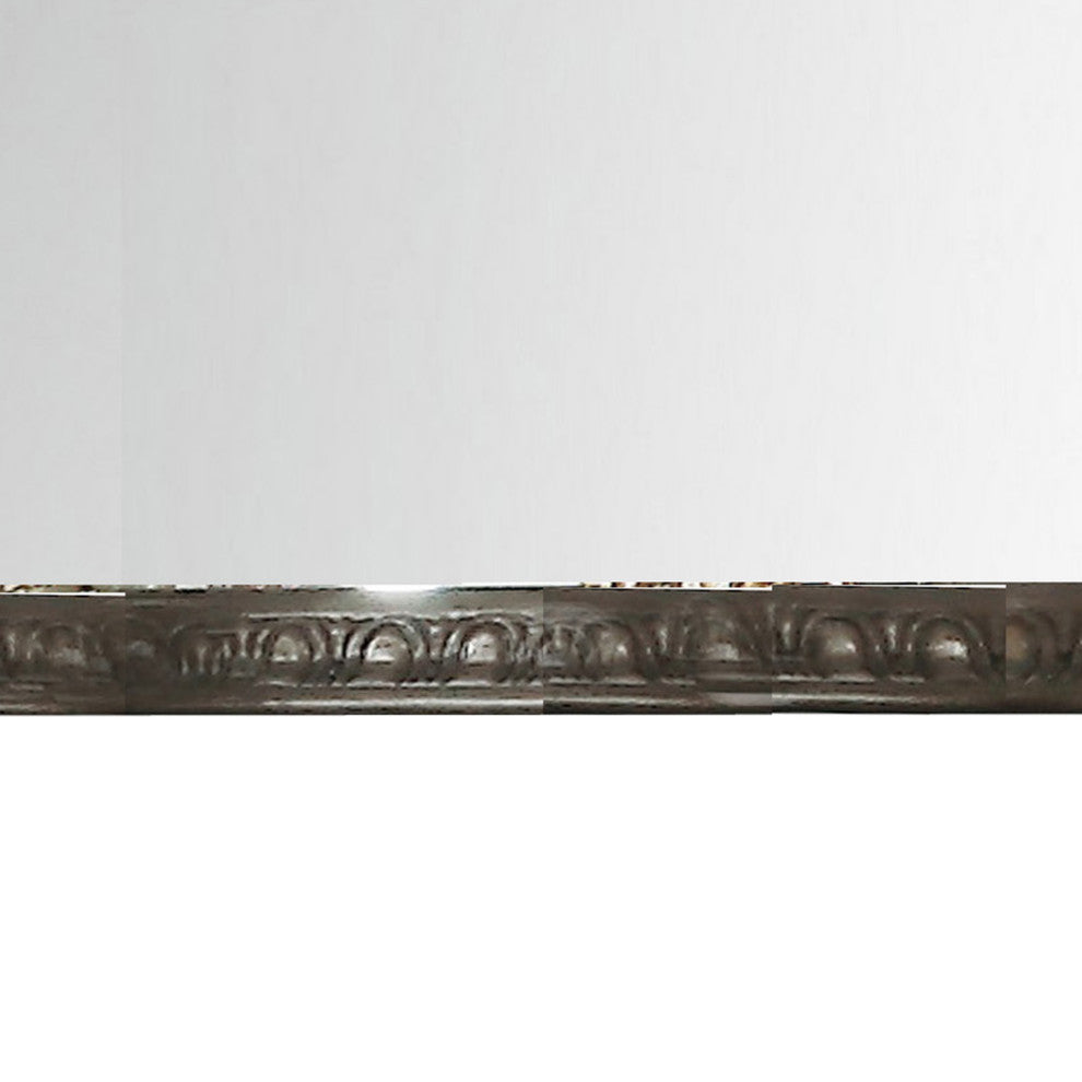 Benzara BM232986 Wooden Carved Wall Mirror With Scrolled Framework. Gold