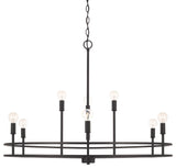 Capital Lighting 448791 Fuller 9 Light 35"W Ring Chandelier - Matte Black