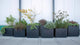 Powder Coated Aluminum Planter, Cube, Taupe, 20"lx20"wx20"h, Without Drainage Holes
