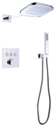 Thermostatic Rain Shower System with Hand Shower-Includes Rough-in Valve, Chrome