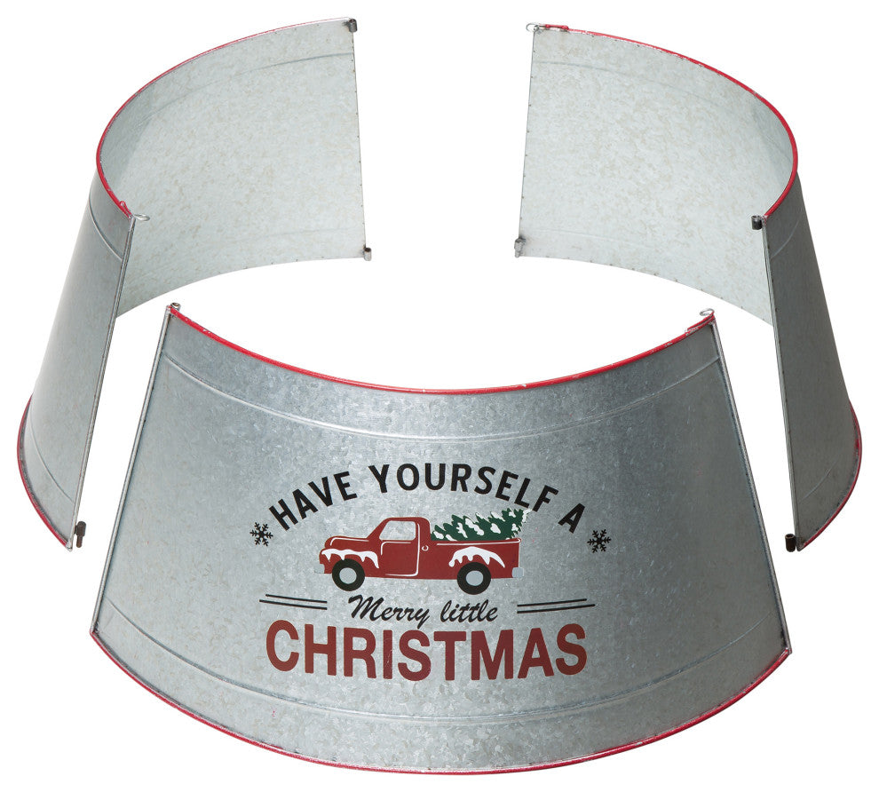 Metal Woven Tree Collar, 26"D, Galvanized