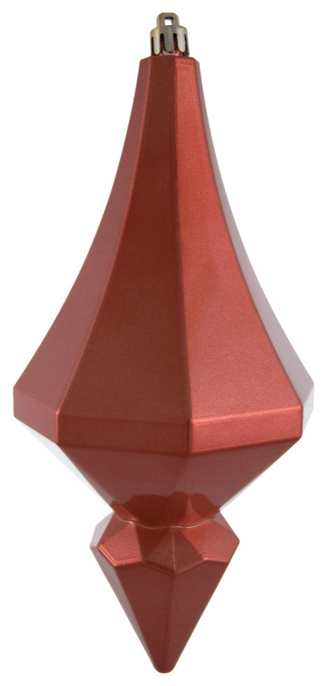 Vickerman Mc191071D 8" Coral Candy Finish Diamond Finial Ornament, Pack of 2