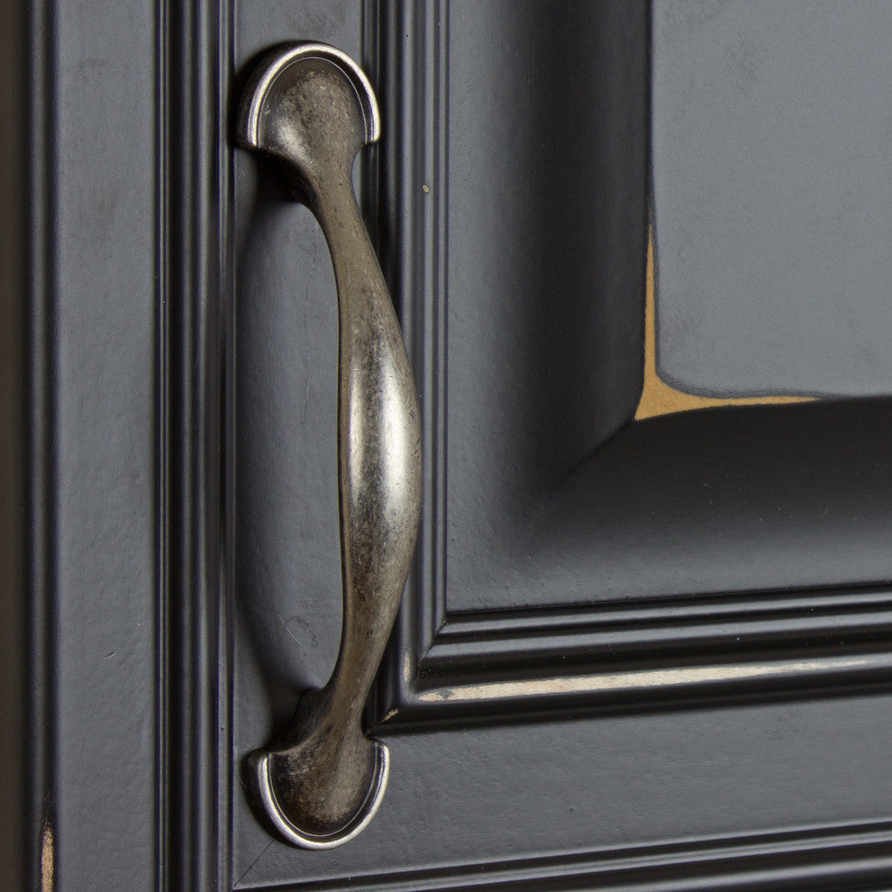 3" Center Rounded Arch Pull, Set of 3, Weathered Nickel