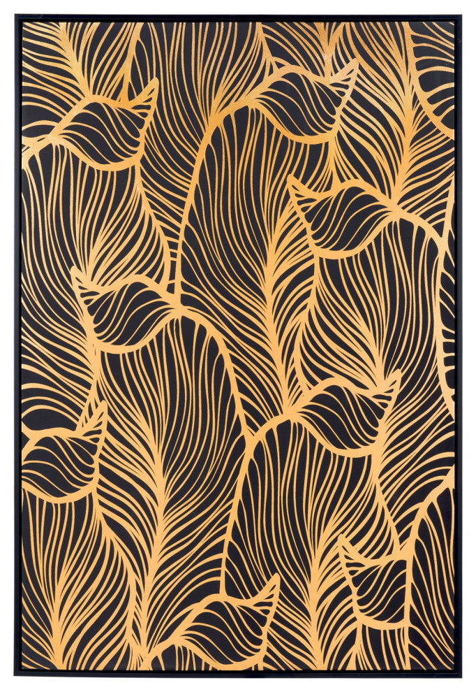 Wall Art, Canvas, Black, Gold, Living Lounge Cafe Room Hotel Lobby Hospitality