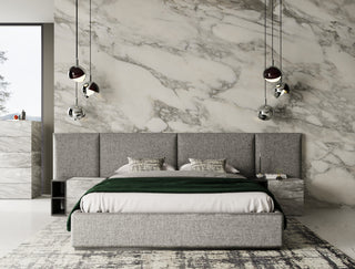 Nova Domus Maranello Modern Grey Bed, Eastern King