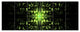 Green Butterfly Pattern on Black, Abstract Wall Art Canvas, 70"x28", 6 Panels