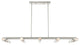 Brushed Nickel Contemporary, Minimal, Industrial, Urban, Sleek Linear Chandelier