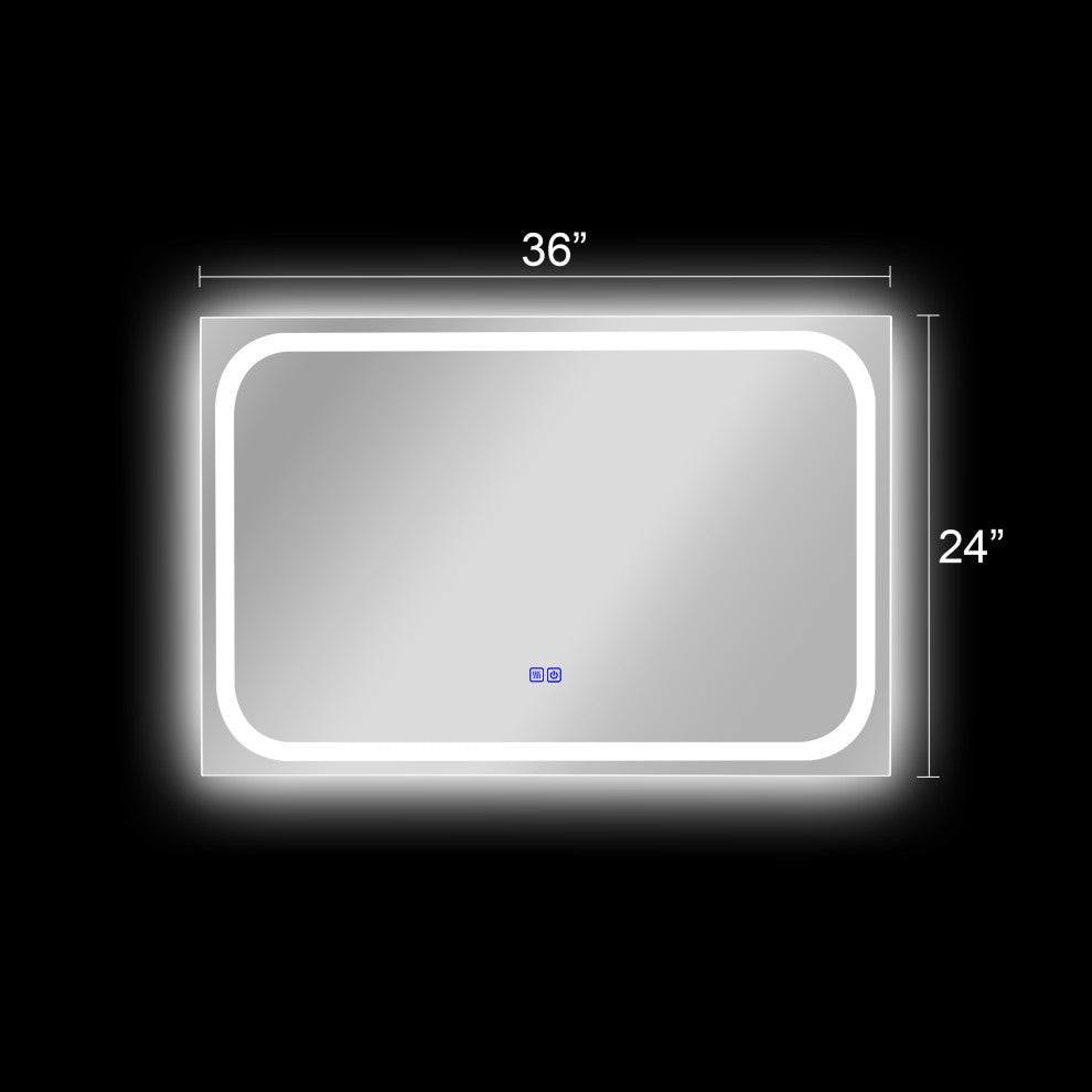 SPECULO Back Lit LED Mirror 6000K Daylight White 36inches Wide