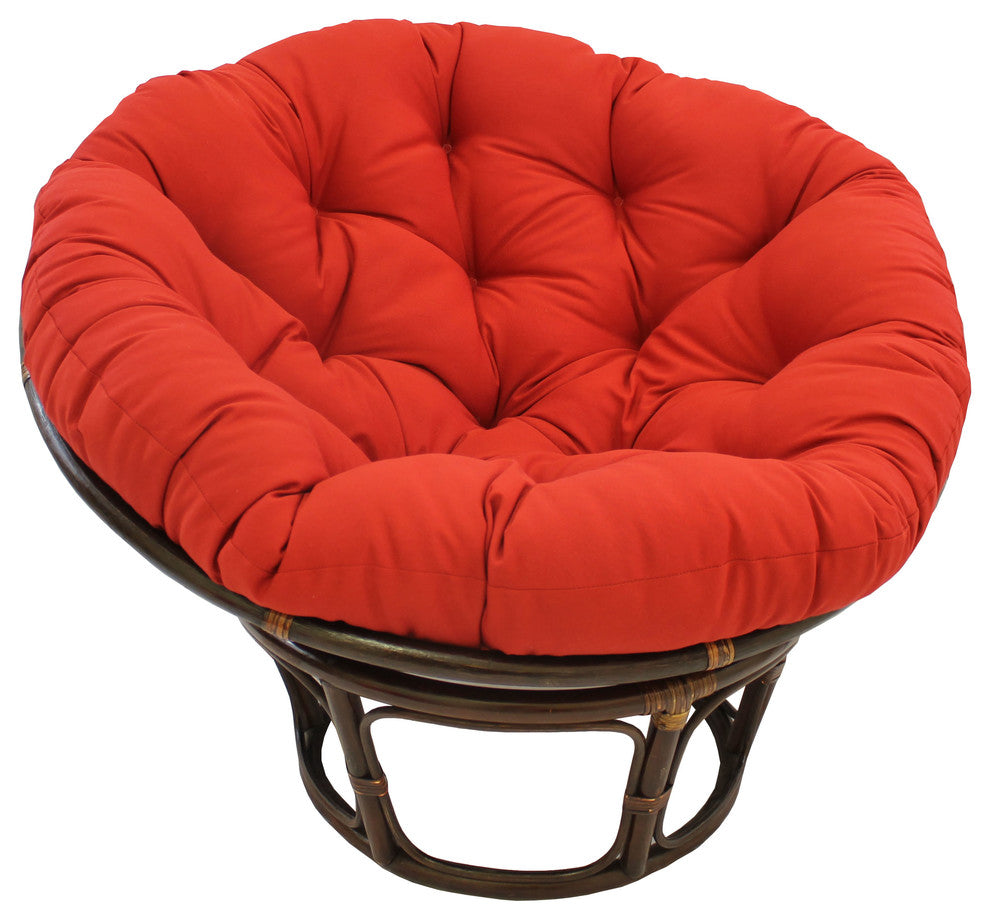 44-inch Solid Twill Papasan Cushion (Fits 42-inch Papasan Frame) - Ruby Red