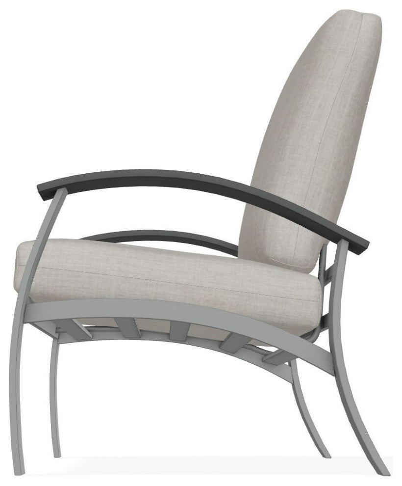 Belle Isle Cushion Deep Seating Outdoor Armchair, Cast Silver/Graphite