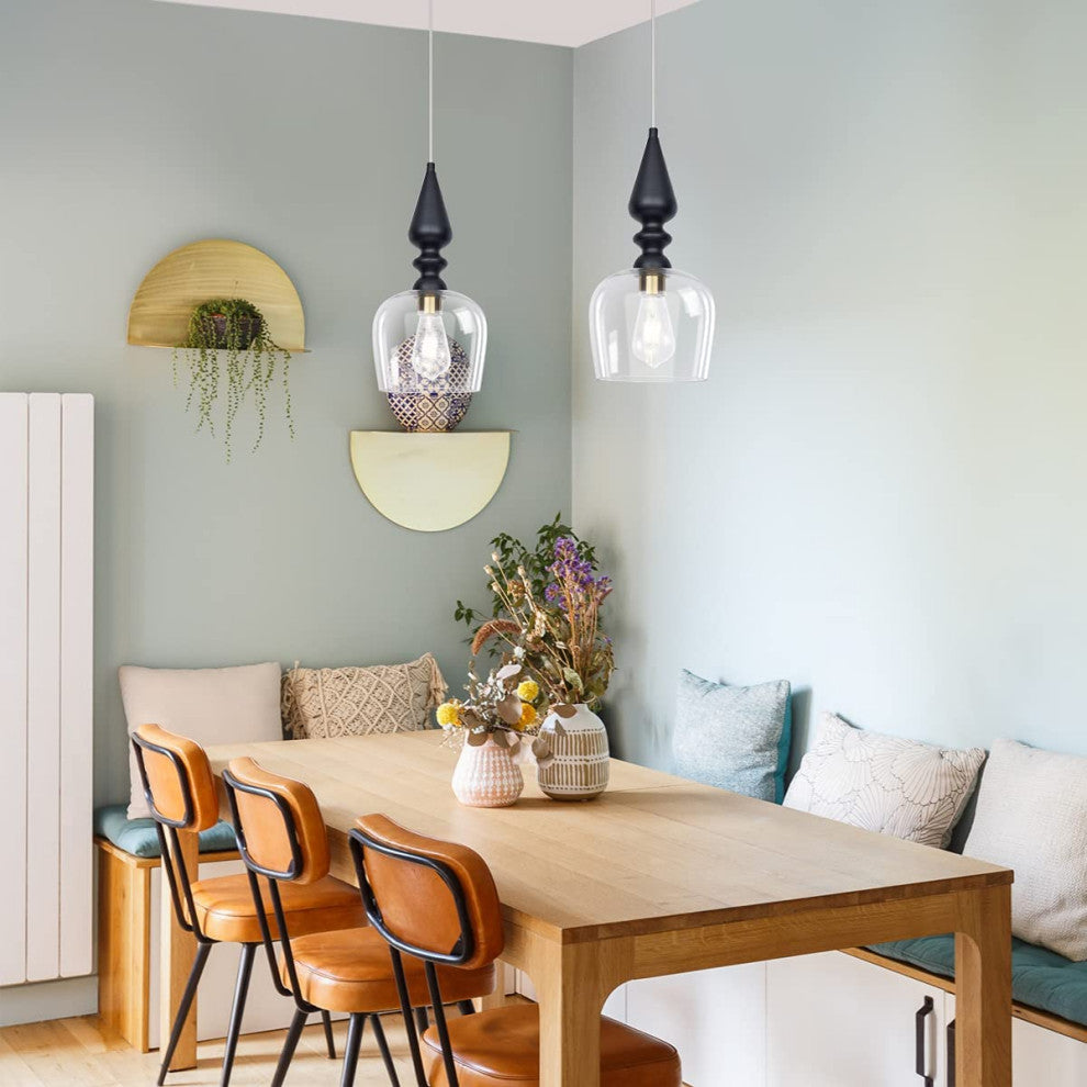 Black Pendant Light, Glass