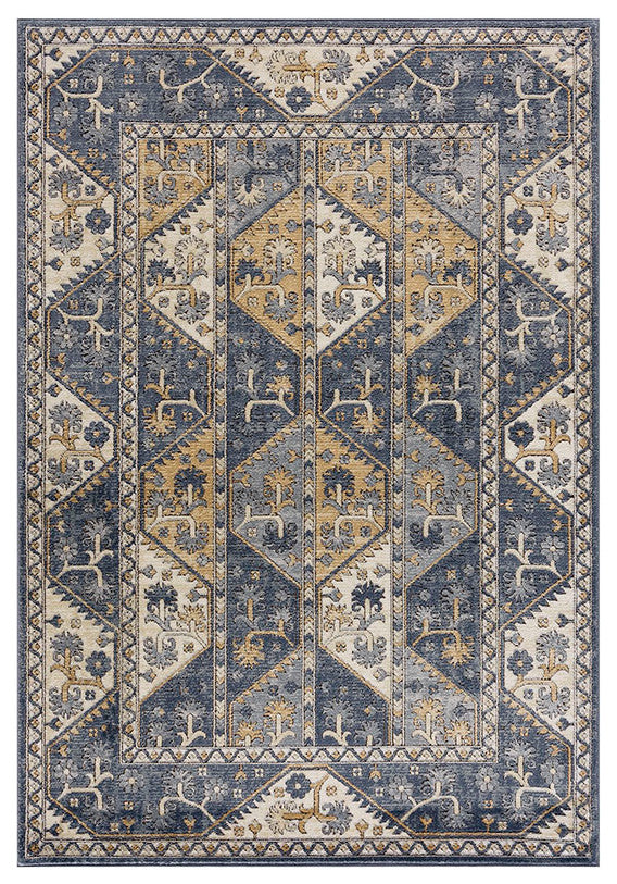 Gewnee Dakota Tiled Border Area Rug, 8x10'