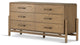 Caroline 6 Drawer Dresser-Smoked Oak