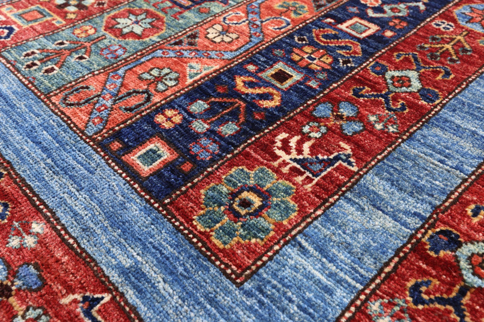 4' 10" X 6' 8" Persian Gabbeh Shall Hand-Knotted Wool Rug Q5067