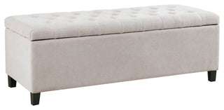 Madison Park Shandra Upholstered Soft Close Storage Bench, Natural