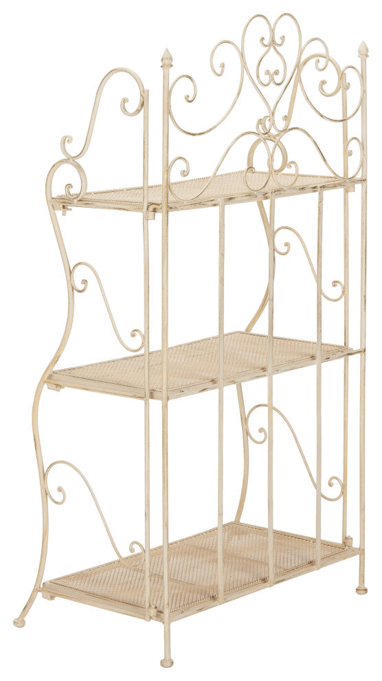Safavieh Torus Patio 3-Tier Shelf Pearl White