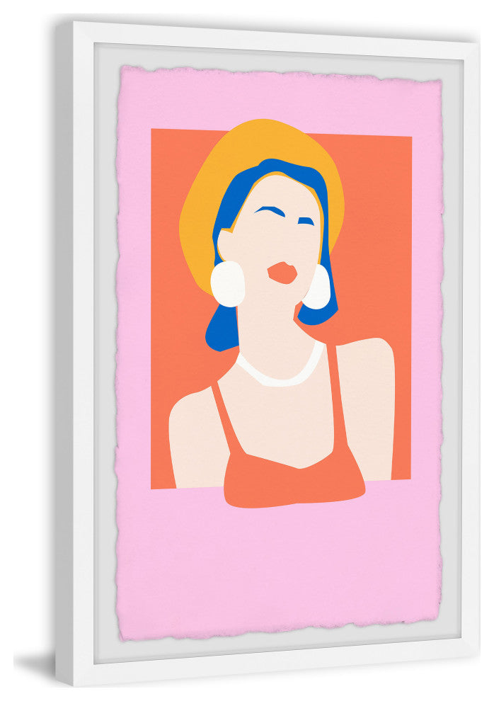 "Yellow Hat" Framed Painting Print, 20x30